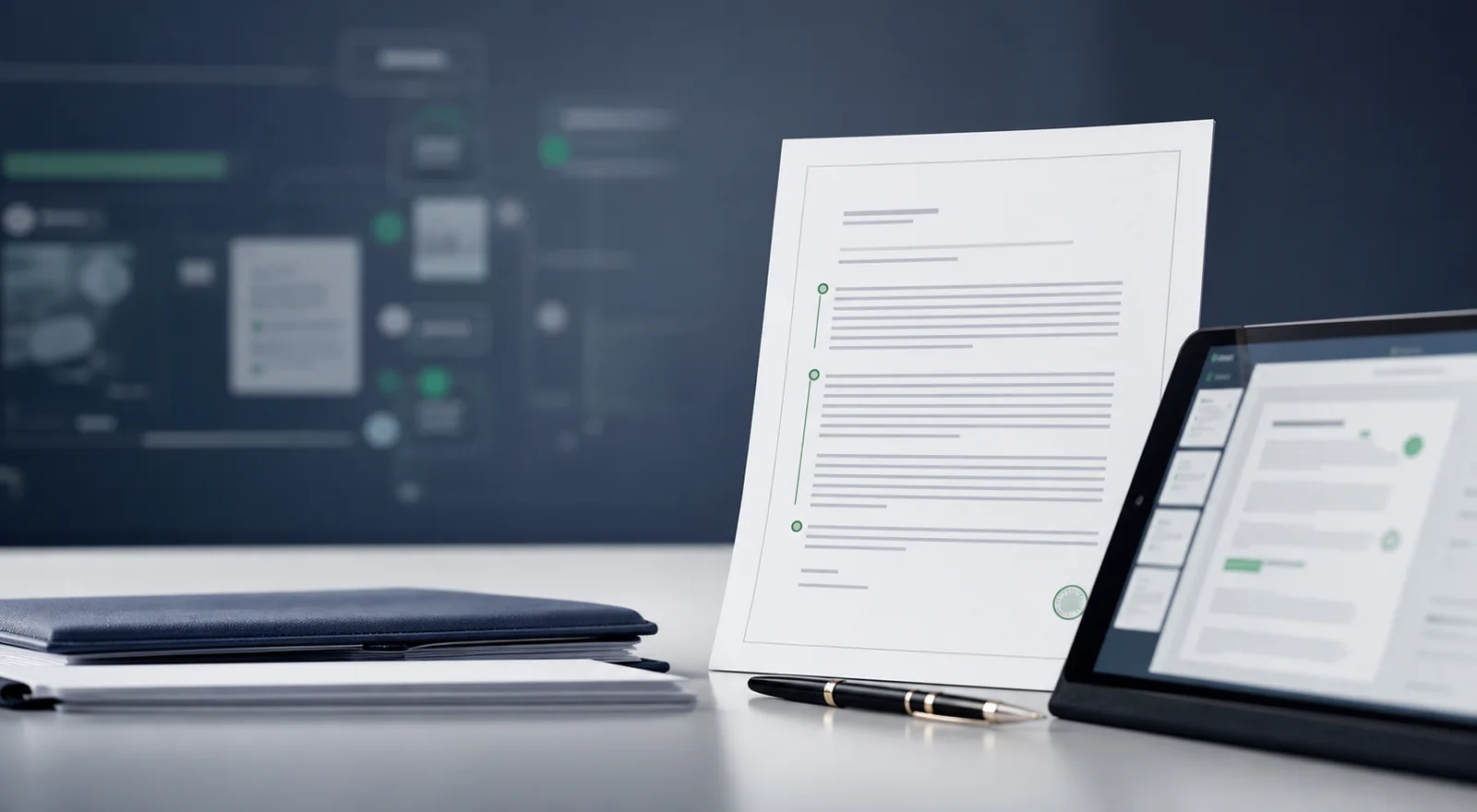 Visualisierung zu Arbeitszeugnis, Zeugnisprüfung und digitaler Dokumentenbewertung bei SmartRight Legal